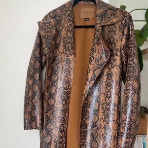 Snakeskin trench coat